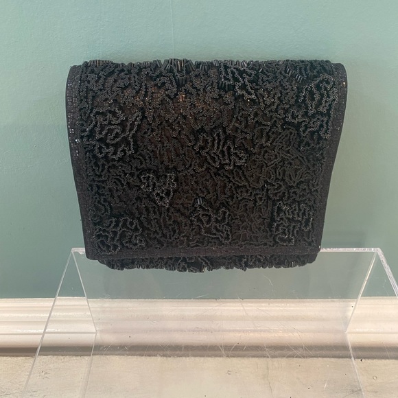 Jill sander made in Italy 20th century leather glass beaded handbag - Picture 2 of 7